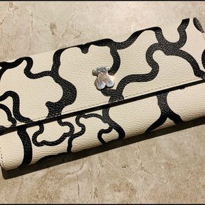 Tous black and white wallet